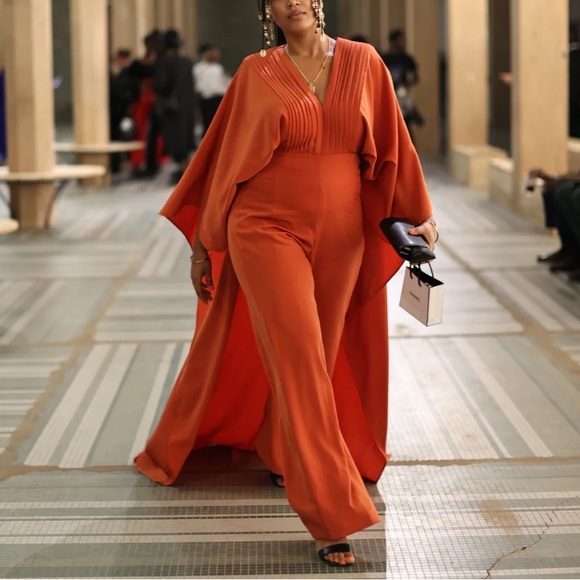 Pants - Cape jumpsuit sz XL - dark orange stunning